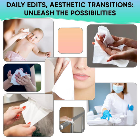 Perfect Stix 4x4 Aesthetic Wipes - 200 Pack of 4" x 4" Esthetic Wipes