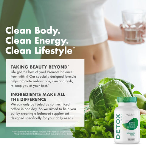 Detox for Her 30 Day Detox Cleanse Formula for Healthy Digestion, Promotes Detoxification & Balances