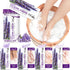 Pedicure Kit Foot Soak Set, 4 Step Foot Spa Kit with Bubble Salt, Sugar Scrub, Massage Mask, and Lotion (Lavender)
