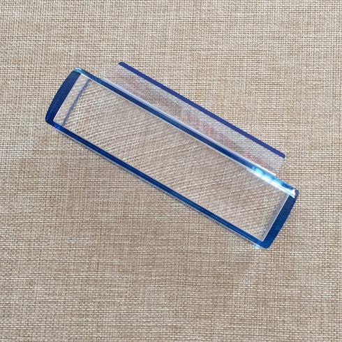 6 inch 5X Blue Raised Domed Bar Magnifier, Optical Tool with Reading Tracking Line