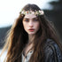 Vivivalue Floral Halo Boho Flower Headband, Floral Crown Headpiece for Wedding Party Prom Festival Pink
