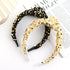 Knotted Headband for Women, Velvet Wide Headbands for Kids Hair Accessories, Cute Sequins Glitter Headbands