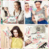 16 Pcs Inspirational Quotes Canvas Cosmetic Bag Bulk, Zipper Makeup Bags, Travel Toiletry Pouch Gift for Women Girls