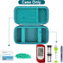 Canboc Diabetic Supplies Case, Carrying Organizer for Glucose Meter, Lancing Device, Blood Sugar Test Strips, Lancets, Insulin Pens, Alcohol Wipe and Diabetes Care Accessories, Turquoise+Turquoise