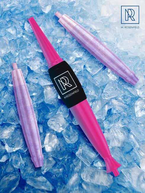 Premium Ice Pipe Hookah Hose Set, Pink Ice Hookah with 2 Reinforced Cooling Packs, Soft Grip, Mouthpiece Accessory Set
