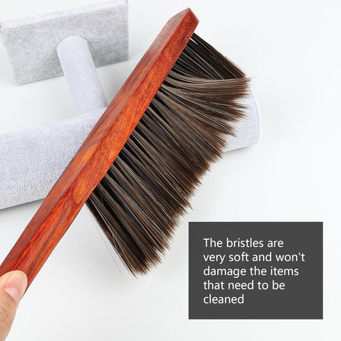 Hand Broom Brush for Dust Cleaning: Soft Handheld Brush for Couch, Bed, Sofa, Fireplace, Car, and More