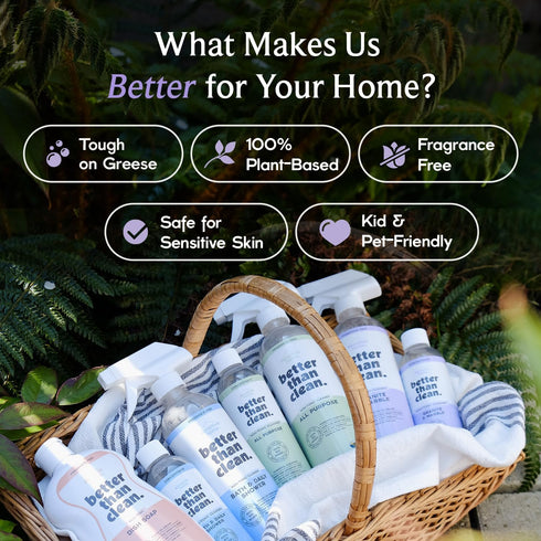 Pack Countertops, Marble & Granite Cleaner Starter - Plant-Based Natural Stone Cleaner for Showers, Floors & More