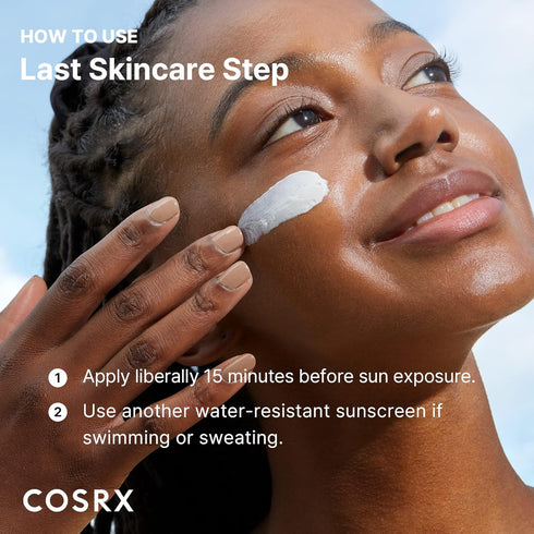 COSRX Daily SPF 50 Vitamin E Sunscreen - UVA/UVB Protection, Lightweight, No White Cast, Semi Matte Finish