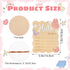 TERJIO Butterfly Daisy Hello Worid Board - Little Butterfly Birth Announcement Sign, Wooden Hello World Card
