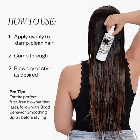 IGK GOOD BEHAVIOR 4-in-1 Prep Spray | Leave In, Detangle, Heat Protectant | Vegan & Cruelty Free