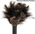 2 Pack Ostrich Feather Duster, 10 Inch Fluffy Natural Feather Duster with Plastic Handle, Extensible Cleaning Supplies
