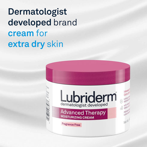 Lubriderm Advanced Therapy Fragrance-Free Moisturizing Cream, Vitamin E & Pro-Vitamin B5, 16 fl. oz for Extra Dry Skin