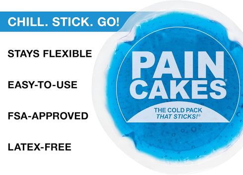 Reusable Round Cold Pack - Stickable Ice Pack for Targeted Cold Therapy, Latex-Free Cold Compress (100x Re-Stickable)