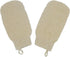 Natural Ramie Dual Sided Exfoliating Glove, White Hand Mitt Shower Scrubber, Pack of 2, Machine Washable