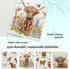 LARTSFRO 4 Pack Highland Cow Floral Gifts Swedish Dishcloths for Kitchen, Dish Towels Housewarming Gift for Farmhouse