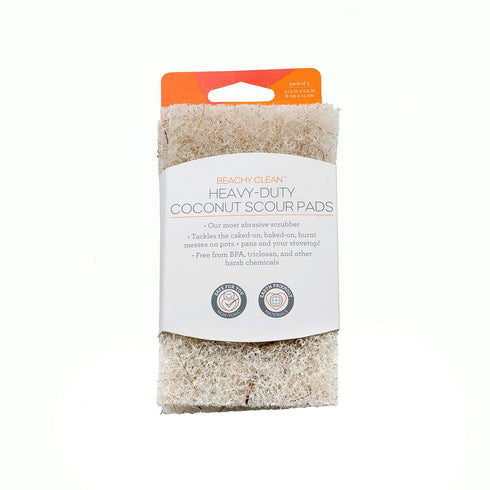 FULL CIRCLE CLEANING PRODUCTS Beachy Clean Heavy Duty Coconut Scour Pads, 3 Pack