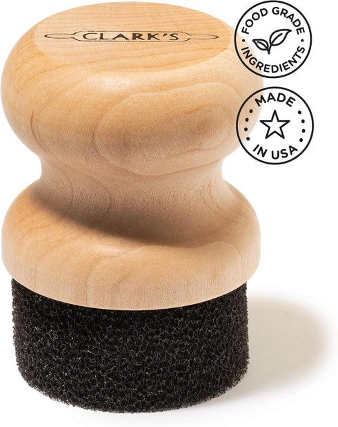 CLARK'S Food Grade Mineral Oil & Wax Applicator for Wood Cutting Boards, Butcher Blocks, USA Maple
