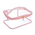 Large Clear Cosmetic Bag for Women, See-Through Makeup Pouch for Travel or Home, Transparent PVC Organizer (Blush)