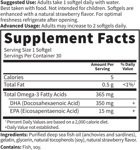 Garden of Life Oceans Mom Prenatal Fish Oil DHA, 30 Small Softgels for Pregnancy Support