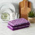 DII Cleaning Collection Multi-Purpose Microfiber Dishtowel Set, Eggplant Lattice