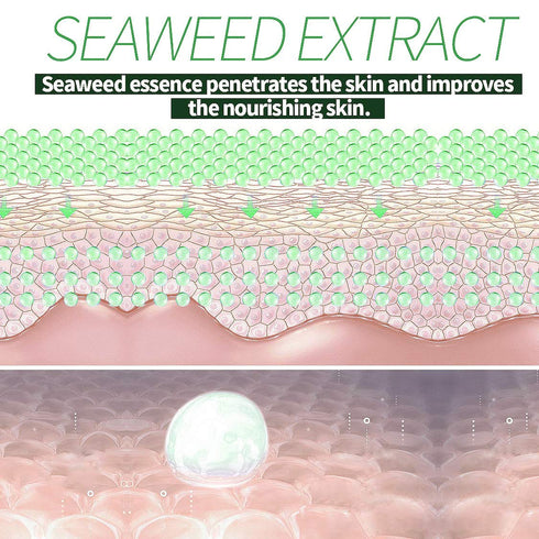 Seaweed Under Eye Masks - Moisturizing and Nourishing for Dark Circles, 30 Pairs with Collagen and Hyaluronic Acid