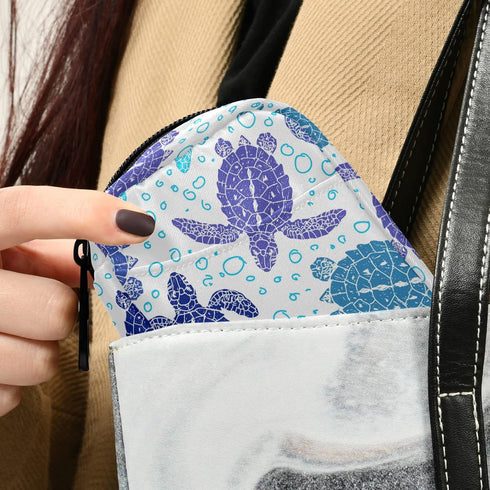 Naanle 7 Vintage Sea Turtle Pill Box Day Pill Case Travel Pill Organizer Bag with Zipper Portable Weekly Case Compact
