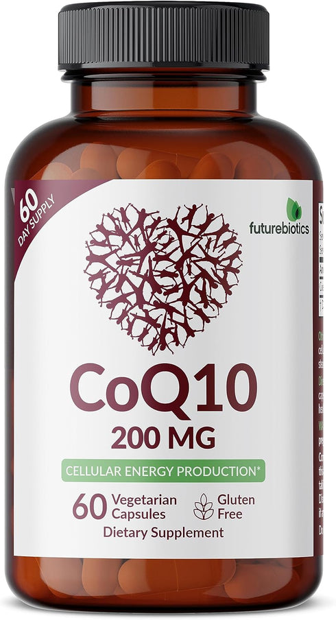 Futurebiotics CoQ10 200 MG, Cellular Energy Production, 60 Vegetarian Capsules