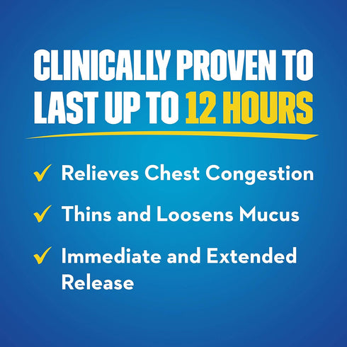 Mucinex 12 Hr Chest Congestion Expectorant Tablets, 40 ea (Pack of 2)