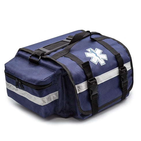 Primacare KB-RO74-B First Responder Trauma Bag, 17" x 9" x 7", Blue