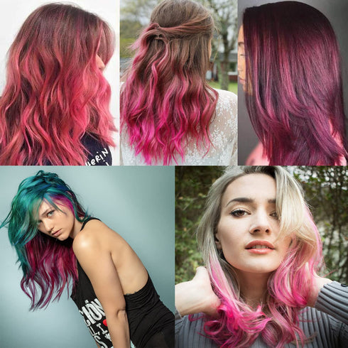 Pink Red Hair Color Wax, Temporary Hairstyle Cream 4.23 oz for Party, Cosplay, Halloween, Daily Use, Clubbing