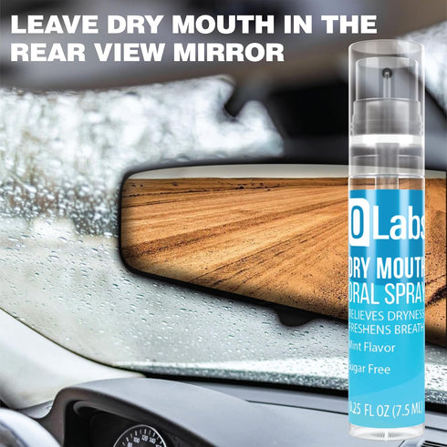 Olabs 2 Pack 4 (0.25 oz) Dry Mouth Spray - Sugar Free, Alcohol Free, Mint Breath Spray with Xylitol, - Travel Size