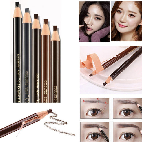5pcs 5 Colors Peel-Off Eyebrow Pencil Set for Drawing, Marking, Eyebrow Makeup Tool