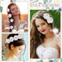 Yilloog 12 Pack Rose Hair Clip - 2.8'' Floral Brooch Hairpins for Women, Wedding Pack (White)