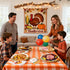YJOY 100Pcs Set, 10" 12" Thanksgiving Oval Paper Plates and Napkins x Party Plates,Large Disposable Dinner Plates