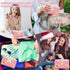 Personalized Initial Preppy Makeup Bag Set - Monogram Waterproof Travel Cosmetic Bag for Women, Cute Toiletry Bag