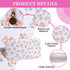 Iqimott Floral Nylon Small Makeup Bag: Cute Preppy Zipper Pouch, Waterproof Travel Toiletry Bag for Women (Pink Flower)