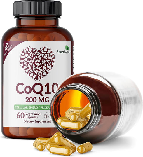 Futurebiotics CoQ10 200 MG, Cellular Energy Production, 60 Vegetarian Capsules