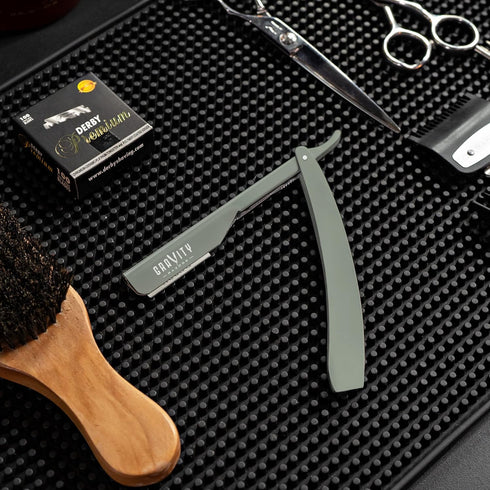Professional Straight Razor Kit - Ultra Exposed Straight Razor with 10 Gravity Premium Blades, 2mm Exposed (Dynasty)