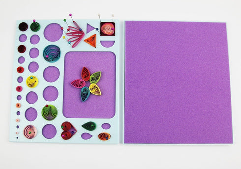 YURROAD 3 in 1 Paper Quilling Template Board - DIY Tool with Pins Quilling Knitting Board Cork Shape Mold
