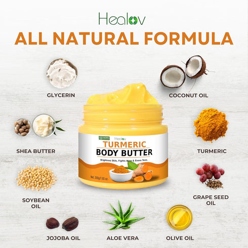 Turmeric Face Cream – All Natural Skin Brightening Lotion for Dark Spots, Hyperpigmentation, and Acne