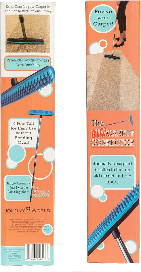 The Big Carpet Corrector - Large Version for Steps, Hallways, High Traffic Areas, Rejuvenate Matted Down Carpet!