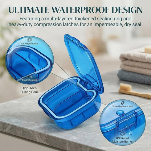 JedJadr 3 Pack 3 Compartment Small Pill Box, Portable Pill Case for Purse and Pocket, Moisture Proof Travel Pill