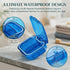 JedJadr 3 Pack 3 Compartment Small Pill Box, Portable Pill Case for Purse and Pocket, Moisture Proof Travel Pill