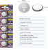 5PCS CR1620 DL1620 BR1620 80mAh Long Lasting 1620 3V Lithium Battery for Car Key Fob Watch Keyless Remote Scale