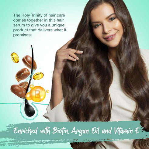 Herstyler Biotin Hair Serum, 2 Fl Oz Hair Growth Serum for Hair Loss with Argan Oil, Pack of 1