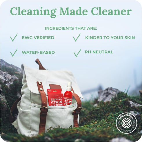 Packets Pack 25 Emergency Stain Rescue Stain Remover Wipes - Road Spill On-the-Go Rescue - Wine & Coffee Stain Rescue