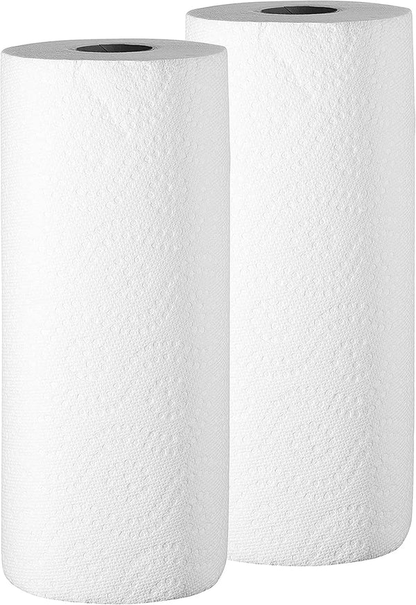 2-Ply White Kitchen Perforated Paper Towel Rolls, Easy Tear, Strong, Individually Wrapped, USA Made