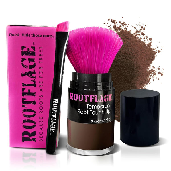 Root Touch Up Hair Powder - Temporary Hair Color for Gray Coverage, Dry Shampoo (08 Dark Brown, 0.31 oz)