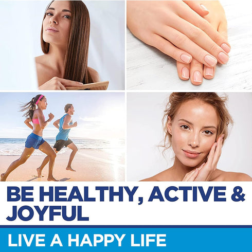 Hair Vitamins Natural Gummies - Biotin Multivitamin for Hair, Skin & Nails with Collagen & Keratin, Anti Aging Collagen