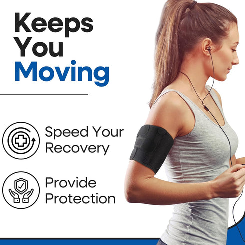 ARMSTRONG AMERICA Bicep Tendonitis Brace, Upper Arm Compression Sleeve for Tendonitis Pain Relief or Bicep Strains